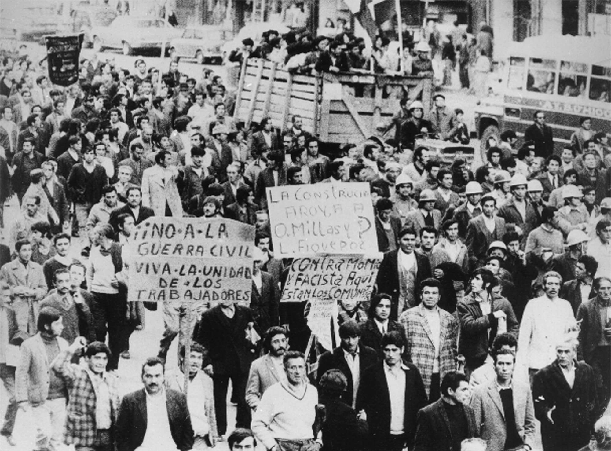 Una manifestación en apoyo de Allende