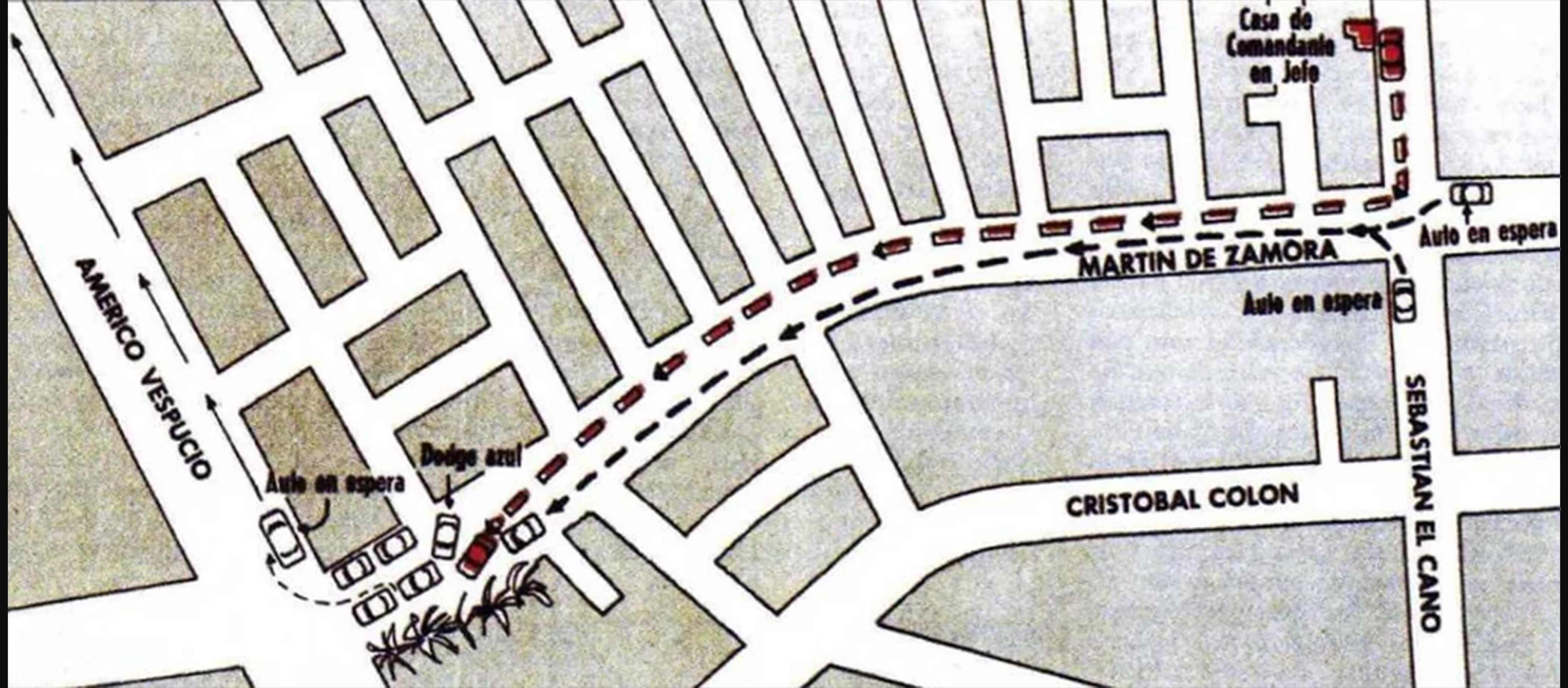 Mapa del atentado.